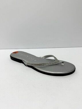 Italian Shoemakers Womens Fancy Sandals Silver Size 9.5 M